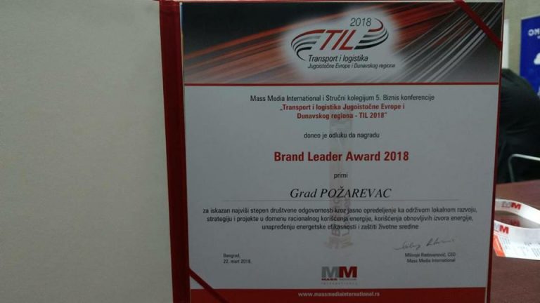 Пожаревцу признање BRAND LEADER