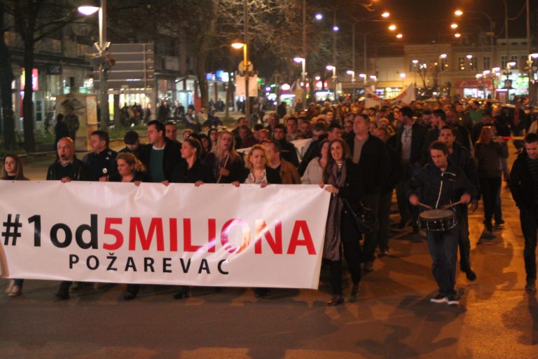 Девети протест у Пожаревцу
